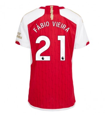 Arsenal Fabio Vieira #21 Primera Equipación Mujer 2023-24 Manga Corta